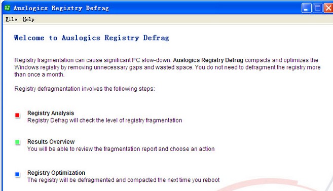 注册表整理工具(AusLogics Registry Defrag)