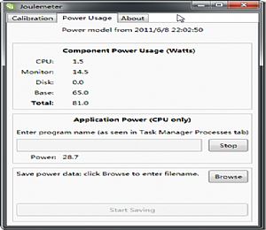 Joulemeter(电脑耗电量计算软件)
