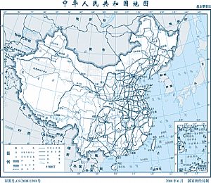 中国地图全图基本要素版(JPG+EPS)