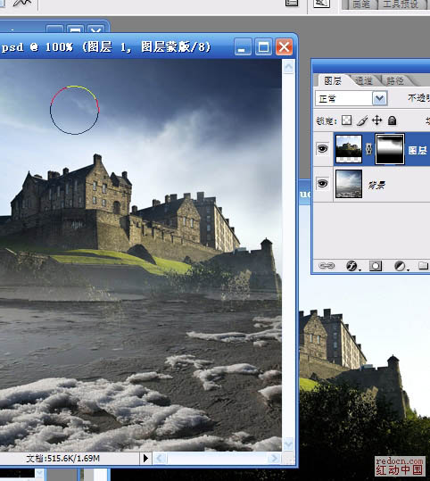 用ps合成梦幻的城堡